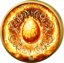 1 Unze Silber Feuer Phönix 2025 (Auflage: 100 | vergoldet)