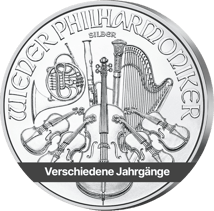 1 Unze Silber Wiener Philharmoniker (Verschiedene Jahrgänge)