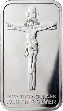 5 Unze Silberbarren Jesus Christus