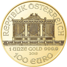 1 Unze Wiener Philharmoniker Gold 2019