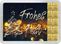 10 x 1g Goldbarren "Frohes Fest" (Valcambi)