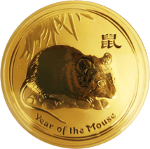 10 Unze Gold Lunar II Maus 2008 (Auflage: 128 Stücke)