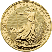 10 x 1 Unze Gold Britannia 2022