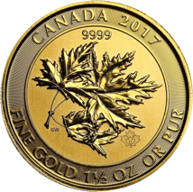 1,5 Unze Gold Mega Leaf 2017