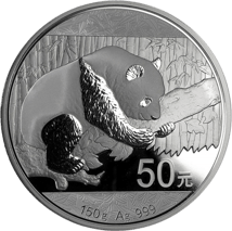 150g Silber China Panda 2016 (Polierte Platte)