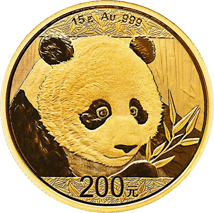 15g Gold China Panda 2018