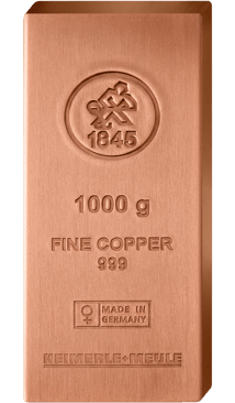 1kg Kupferbarren Heimerle und Meule
