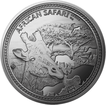 1kg Silber African Safari Giraffe 2019 (Auflage: 100 | Antik Finish | Zertifikat Nr. 001)