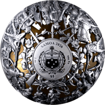 2 Unze Silber Revolution und Freiheit 250 Jahre Unabhängigkeit 2026 (Auflage: 1.776 | teilvergoldet | Antik Finish)