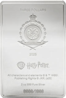 2 Unze Silber Harry Potter Heiligtümer des Todes Buchcover 2025 (Auflage:1.000 | Polierte Platte)