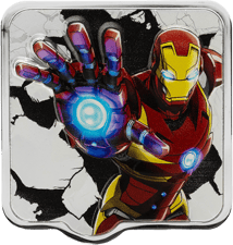 2 Unze Silber Marvel Iron Man 2026 (Auflage: 1.000 | Ultra High Relief | Polierte Platte)