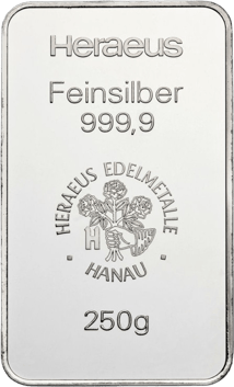 250g Silberbarren (verschiedene Hersteller)