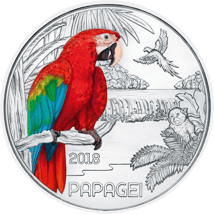 3 Euro Tiertaler Serie Österreich Papagei 3 EUR (6. Motiv | CuNi)