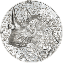 3 Unze Silber Silver Burst - Rhino 2025 (Auflage: 999 | High Relief | Polierte Platte)