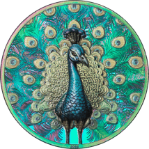 1 Unze Silber Spectrum - Peacock 2025 (Auflage: 999 | High Relief | Polierte Platte)