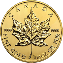 30 x 1/10 Unze Gold Maple Leaf 2017