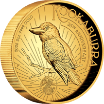 5 Unze Gold Kookaburra 2025 (Auflage: 50 | Polierte Platte | High Relief)