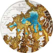 5 Unze Silber Topography Yellowstone 2025 (Auflage: 777 | Ultra High Relief | Polierte Platte | )