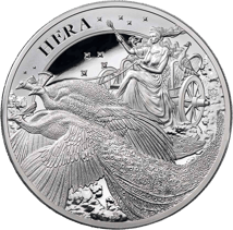 5 Unze Silber Hera und die Pfaue 2022 (Auflage: 1.000)