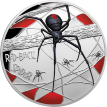 5 Unze Silber Red-Back Spider PP 2020 (Polierte Platte | coloriert | Auflage: 500)