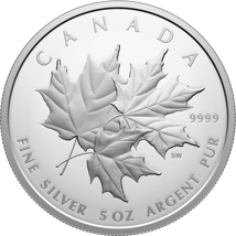5 Unze Silber Triple Maple Leaf 2025 (Auflage: 1.750 | Polierte Platte)