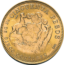 50 Chilenische Peso Gold