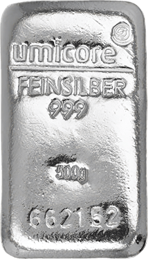 500g Silberbarren Umicore