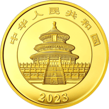 50g Gold China Panda 2023 PP (Auflage: 30.000 | Polierte Platte)