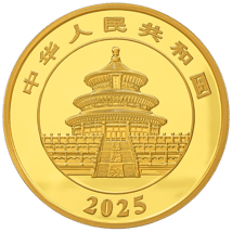 50g Gold China Panda 2025 PP (Auflage: 40.000 | Polierte Platte)