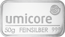 50g Silberbarren Umicore