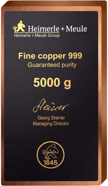 5kg Kupferbarren Heimerle und Meule