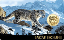 Gold Schneeleopard Münze (Auflage: 50.000)