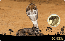 Gold Kobra Münze (Auflage: 50.000)