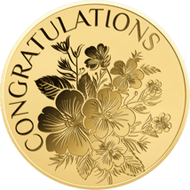 Gold Congratulations Münze