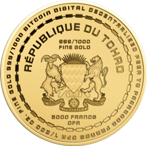 1/200 oz Gold Bitcoin Münze