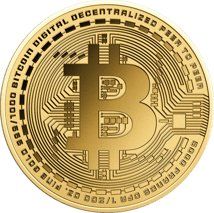 1/200 oz Gold Bitcoin Münze