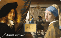 Gold Jan Vermeer Collage Münze