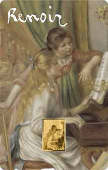 Gold Pierre-Auguste Renoir Junge Mädchen am Klavier Münze