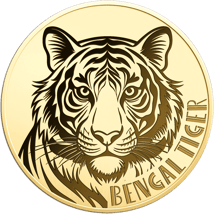 Gold Bengalischer Tiger Münze (Auflage: 50.000)