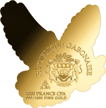 Gold Friedenstaube Shaped Coin