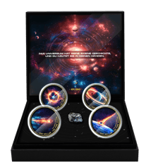 Meteoriten Set 2024 (Auflage: 50 | teilvergoldet | mit echtem Meteoriten)