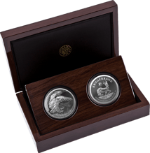 Silber Odyssey of the Sky & Krügerrand Privy Mark Set 2025 (Auflage: 1.000 | Polierte Platte)