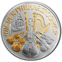 1 oz Silver Vienna Philharmonic 2013 (partly gold-plated)