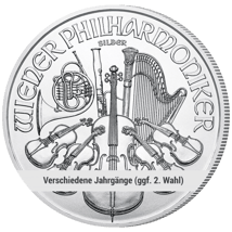 1 Unze Silber Wiener Philharmoniker (verschiedene Jahrgänge | ggf. 2. Wahl)