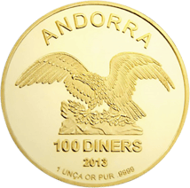 1 Unze Gold Andorra Eagle 2013