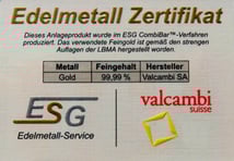 20 x 1g Gold Tafelbarren Combibarren (Valcambi)