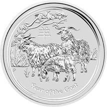 1 Unze Silbermünze Lunar II Ziege 2015
