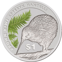 1 Unze Silber Neuseeland Kiwi 2015 (coloriert | im Blister)