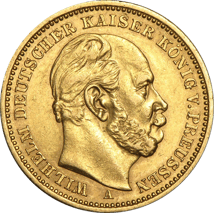 20 Mark Preußen Wilhelm I Goldmünze