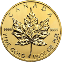 50 x 1/10 Unze Gold Maple Leaf 2018